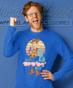 Toy Story 4 Hey Howdy Hey Retro Portrait Long Sleeve Tee