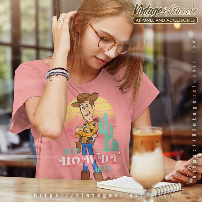 Toy Story 4 Hey Howdy Hey Retro Portrait Women TShirt Toy Story 4 Hey Howdy Hey Retro Portrait Women TShirt