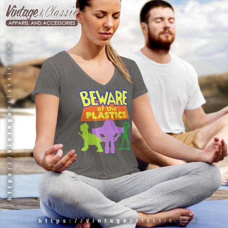 Toy Story Disney Beware Of The Plastics V Neck TShirt Toy Story Disney Beware Of The Plastics V Neck TShirt