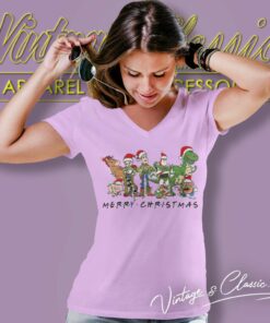 Toy Story Friends Merry Christmas V Neck TShirt