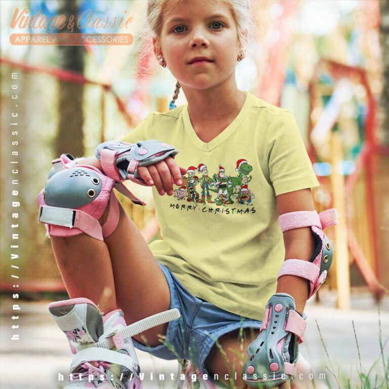 Toy Story Friends Merry Christmas kids Vneck Toy Story Friends Merry Christmas kids Vneck