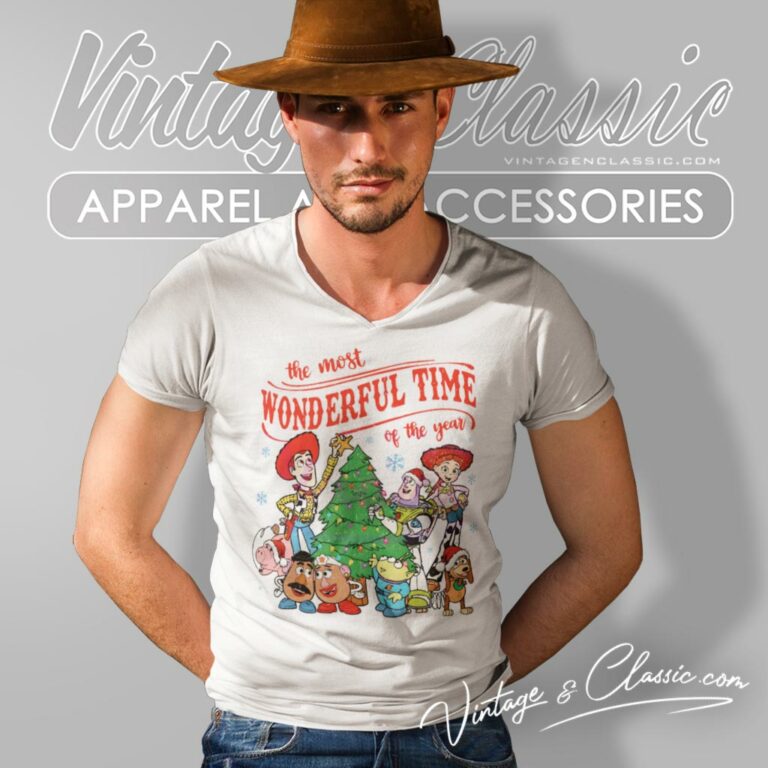 Toy Story Wonderful Time Of The Year V Neck TShirt Toy Story Wonderful Time Of The Year V Neck TShirt