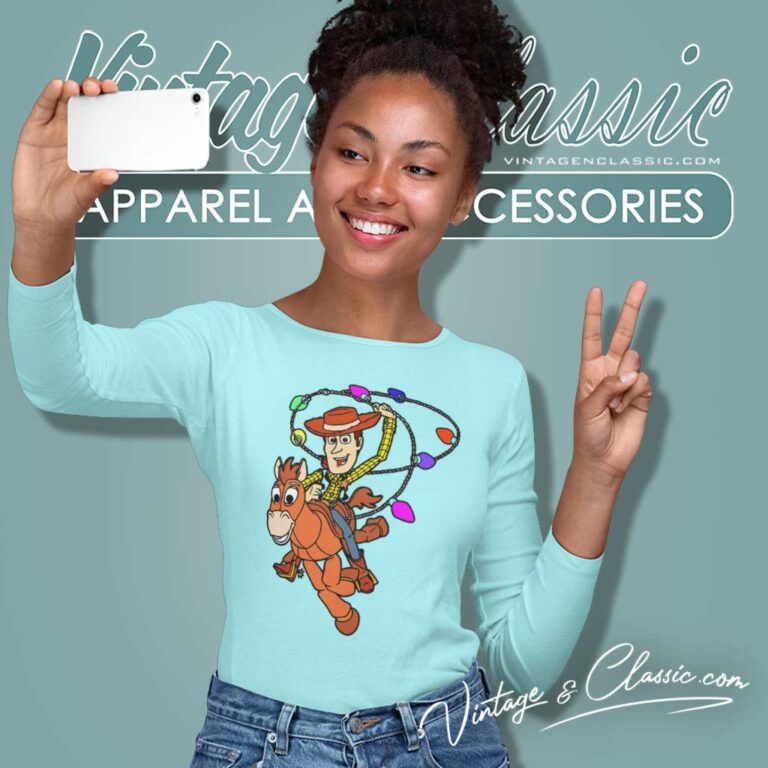 Toy Story Woody Christmas Lights Long Sleeve Tee Toy Story Woody Christmas Lights Long Sleeve Tee
