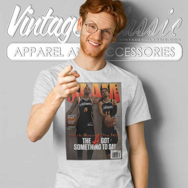 Trae Young And Dejounte Murray Atlanta Hawks Nba Slam Cover T Shirt Trae Young And Dejounte Murray Atlanta Hawks Nba Slam Cover T Shirt