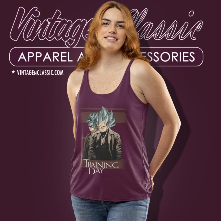 Training Day Goku Vegeta Dragon Ball Tank Top Racerback Training Day Goku Vegeta Dragon Ball Tank Top Racerback