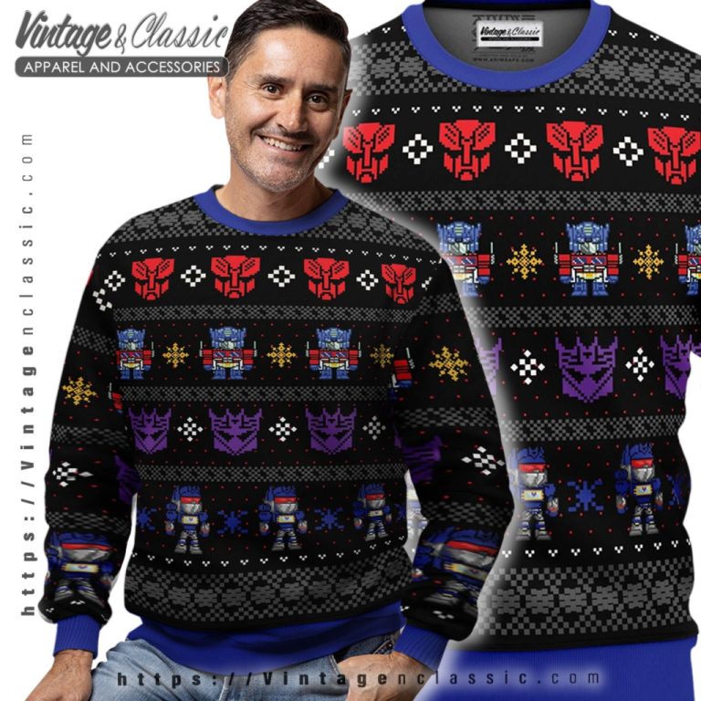 Transformers Robots Disguise Ugly Christmas Sweater Men Ugly Sweater Transformers Robots Disguise Ugly Christmas Sweater Men Ugly Sweater