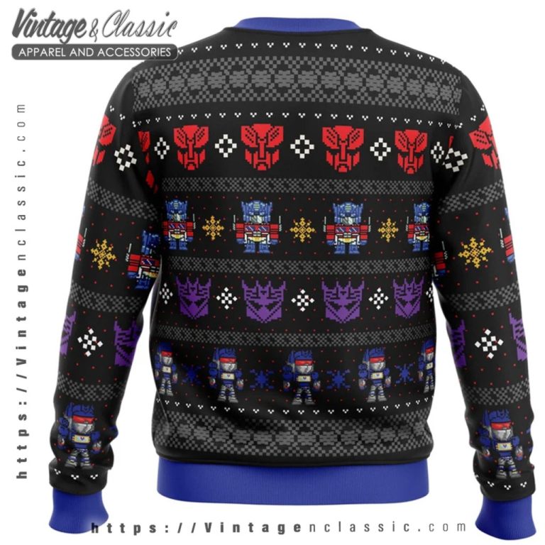 Transformers Robots Disguise Ugly Christmas Sweater back Ugly Sweater Transformers Robots Disguise Ugly Christmas Sweater back Ugly Sweater