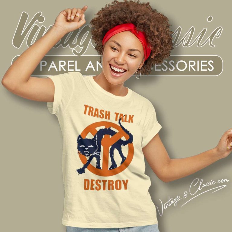 Trash Talk Destroy Logo Black Cat Women TShirt Trash Talk Destroy Logo Black Cat Women TShirt