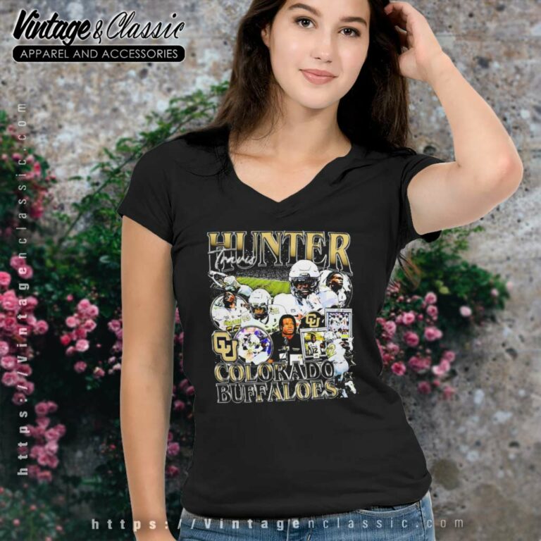 Travis Hunter Colorado Buffaloes Signature V Neck TShirt Travis Hunter Colorado Buffaloes Signature V Neck TShirt