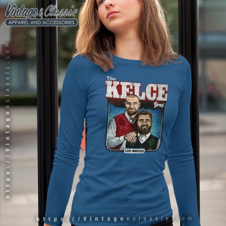 Travis Kelce And Jason Kelce Brothers Long Sleeve Tee Travis Kelce And Jason Kelce Brothers Long Sleeve Tee