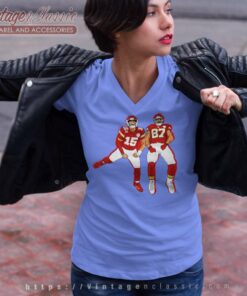 Travis Kelce And Mahomes Chiefs V Neck TShirt