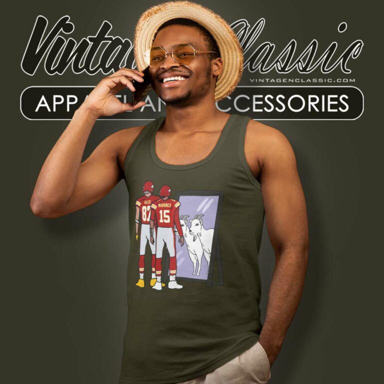 Travis Kelce And Patrick Mahomes Mirror Goats Tank Top Racerback Travis Kelce And Patrick Mahomes Mirror Goats Tank Top Racerback