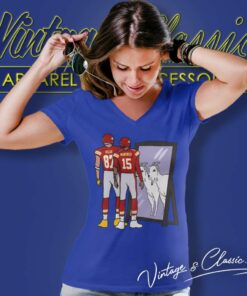 Travis Kelce And Patrick Mahomes Mirror Goats V Neck TShirt