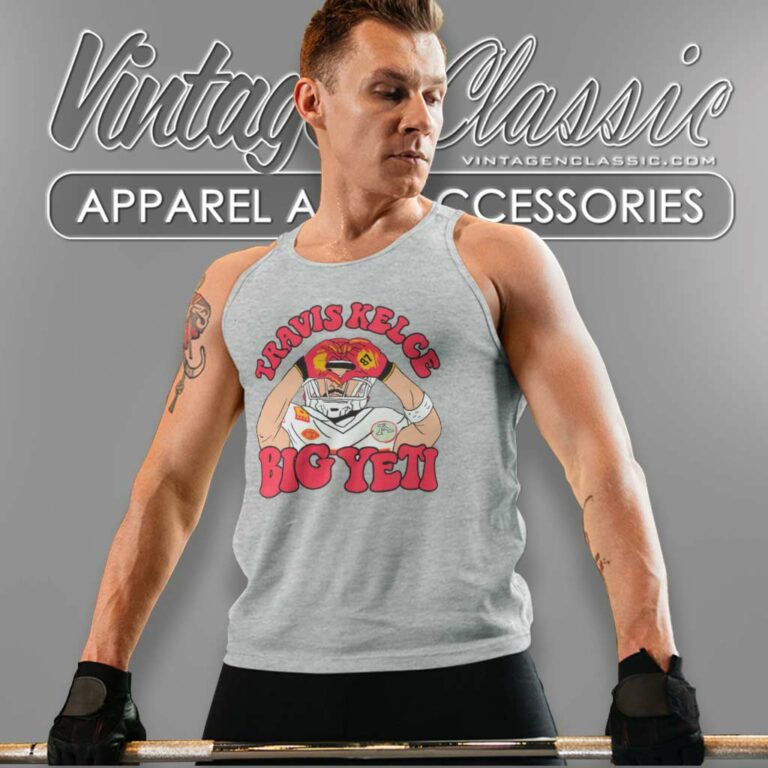 Travis Kelce Big Yeti 87 Football Tank Top Racerback 1 Travis Kelce Big Yeti 87 Football Tank Top Racerback 1