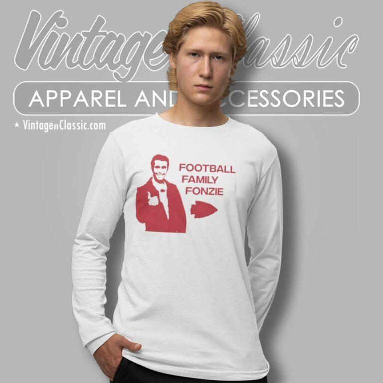 Travis Kelce Football Family Fonzie Chiefs Long Sleeve Tee Travis Kelce Football Family Fonzie Chiefs Long Sleeve Tee