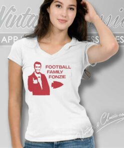 Travis Kelce Football Family Fonzie Chiefs V Neck TShirt