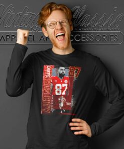 Travis Kelce Football Paper Poster Chiefs 2 Long Sleeve Tee