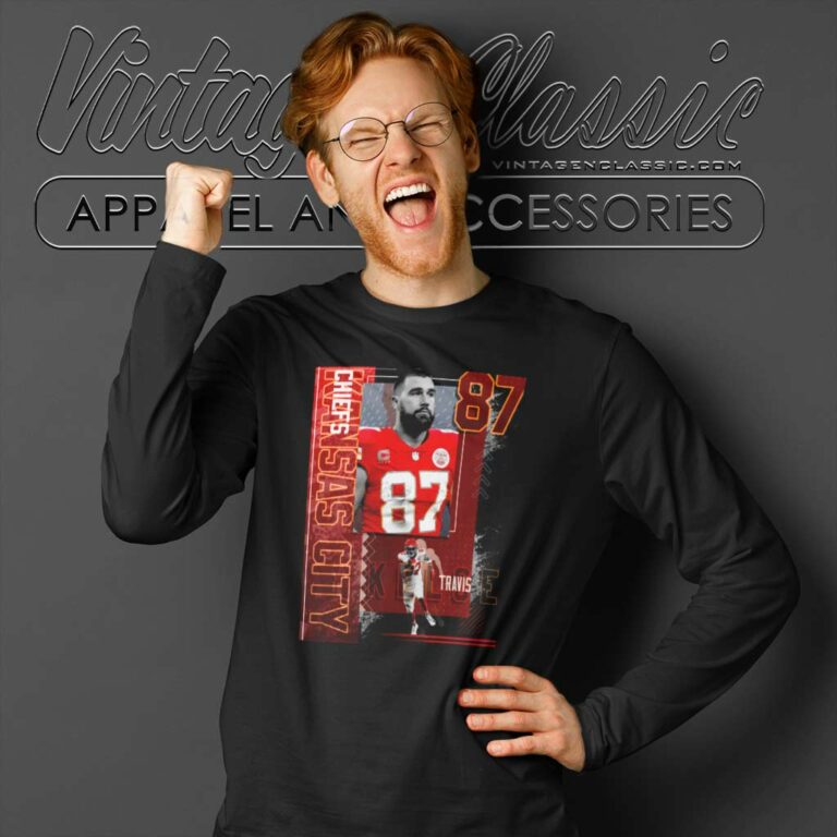 Travis Kelce Football Paper Poster Chiefs 2 Long Sleeve Tee Travis Kelce Football Paper Poster Chiefs 2 Long Sleeve Tee