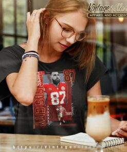 Travis Kelce Football Paper Poster Chiefs 2 Women TShirt