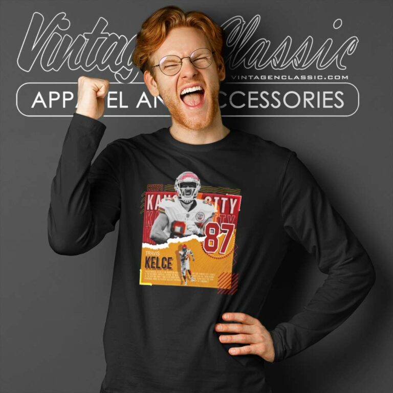 Travis Kelce Football Paper Poster Chiefs Long Sleeve Tee Travis Kelce Football Paper Poster Chiefs Long Sleeve Tee