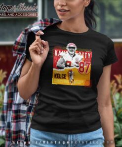 Travis Kelce Football Paper Poster Chiefs Women TShirt