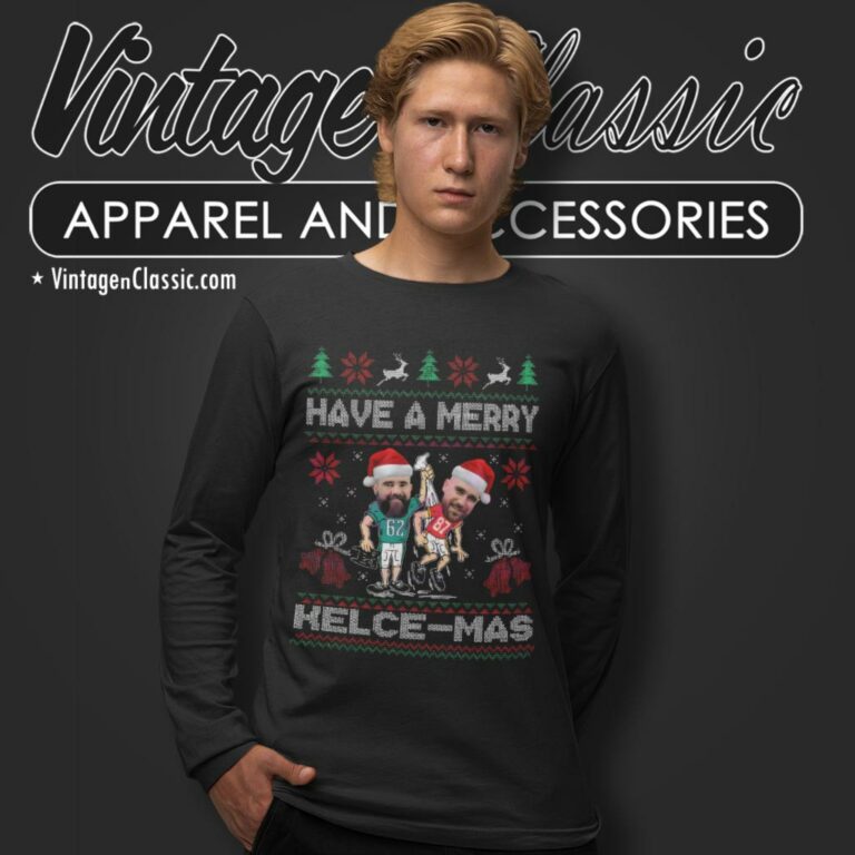 Travis Kelce Have A Merry Kelcemas Long Sleeve Tee Travis Kelce Have A Merry Kelcemas Long Sleeve Tee