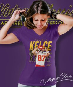 Travis Kelce Heart Sign Kansas City Chiefs Signature Shirt 5 Travis Kelce Heart Sign Kansas City Chiefs Signature V Neck TShirt