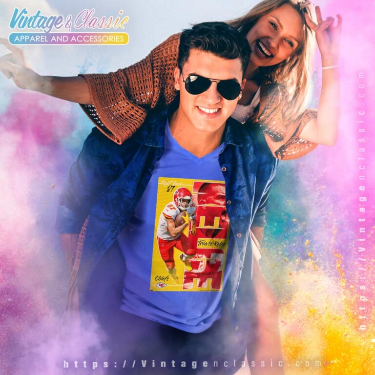 Travis Kelce Kansas City Chiefs Poster V Neck TShirt Travis Kelce Kansas City Chiefs Poster V Neck TShirt