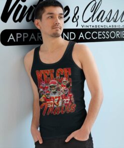Travis Kelce Kansas City Chiefs Retro 90s Football Poster Tank Top Racerback
