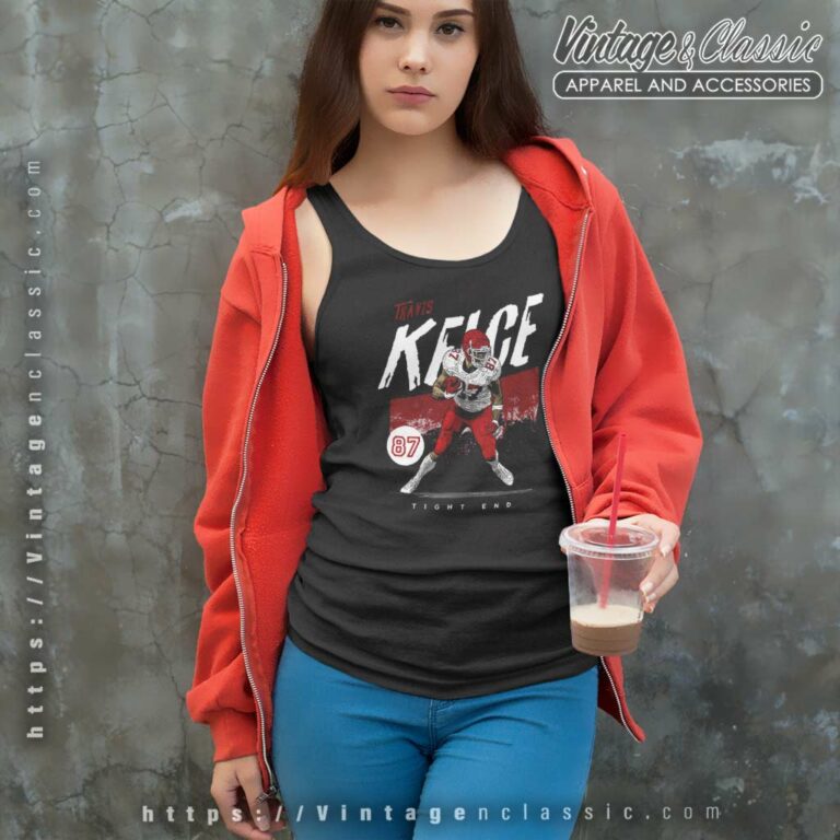 Travis Kelce Kansas City Grunge Tank Top Racerback Travis Kelce Kansas City Grunge Tank Top Racerback