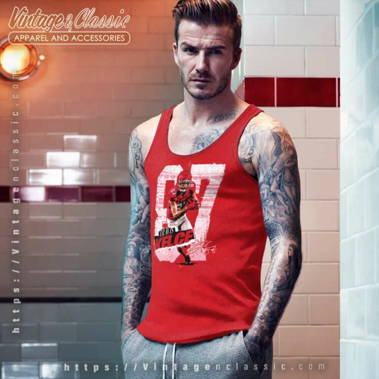 Travis Kelce Kansas City Rough Tank Top Racerback Travis Kelce Kansas City Rough Tank Top Racerback
