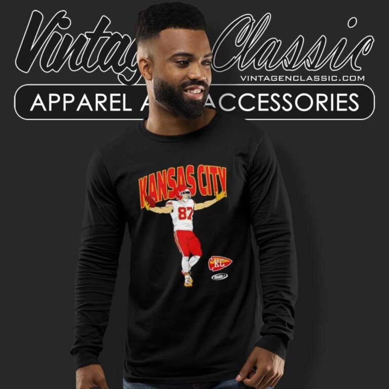 Travis Kelce Shirt Kansas City Chiefs Logo 87 Long Sleeve Tee Travis Kelce Shirt Kansas City Chiefs Logo 87 Long Sleeve Tee