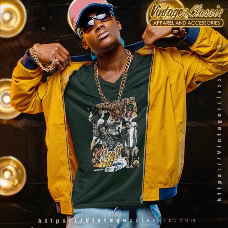 Travis Scott Jack Boy V Neck TShirt Travis Scott Jack Boy V Neck TShirt