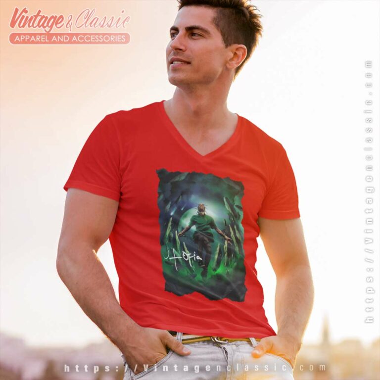 Travis Scott Utopia 2023 V Neck TShirt Travis Scott Utopia 2023 V Neck TShirt