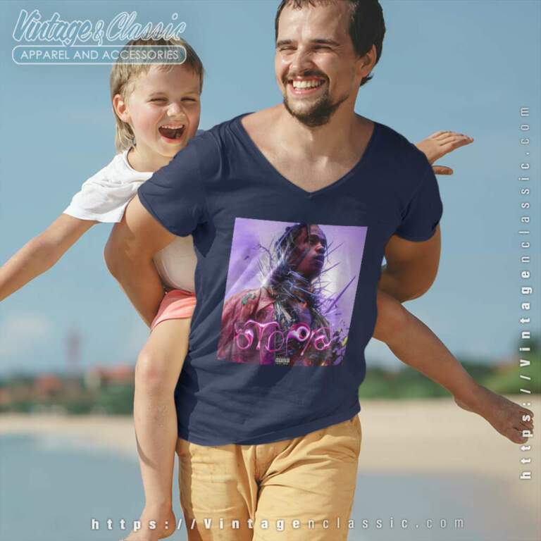 Travis Scott Utopia Album Cover V Neck TShirt Travis Scott Utopia Album Cover V Neck TShirt
