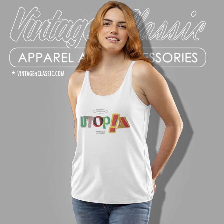 Travis Scott Utopia Album Tank Top Racerback Travis Scott Utopia Album Tank Top Racerback