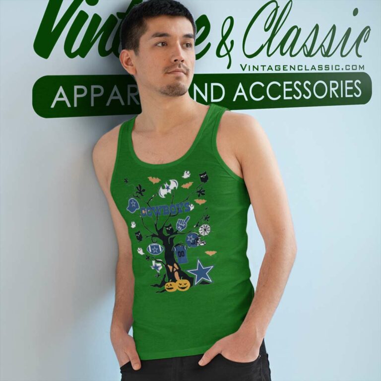 Tree Halloween Dallas Cowboys Tank Top Racerback Tree Halloween Dallas Cowboys Tank Top Racerback