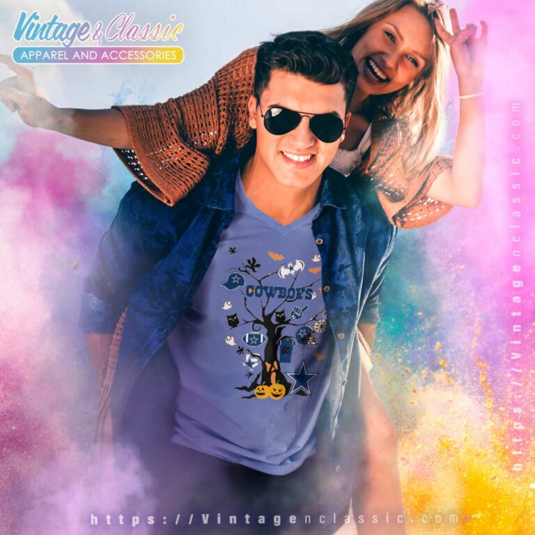 Tree Halloween Dallas Cowboys V Neck TShirt Tree Halloween Dallas Cowboys V Neck TShirt