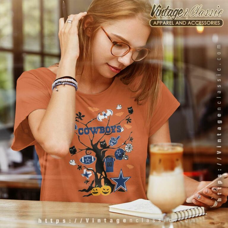 Tree Halloween Dallas Cowboys Women TShirt Tree Halloween Dallas Cowboys Women TShirt
