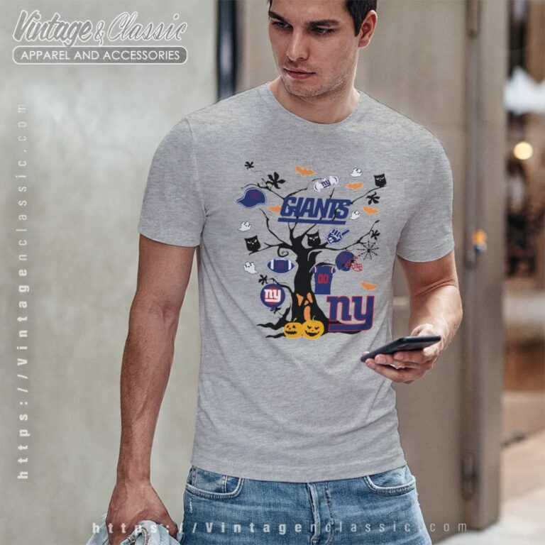 Tree Halloween New York Giants T Shirt Tree Halloween New York Giants T Shirt