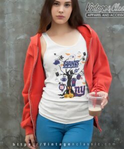 Tree Halloween New York Giants Tank Top Racerback