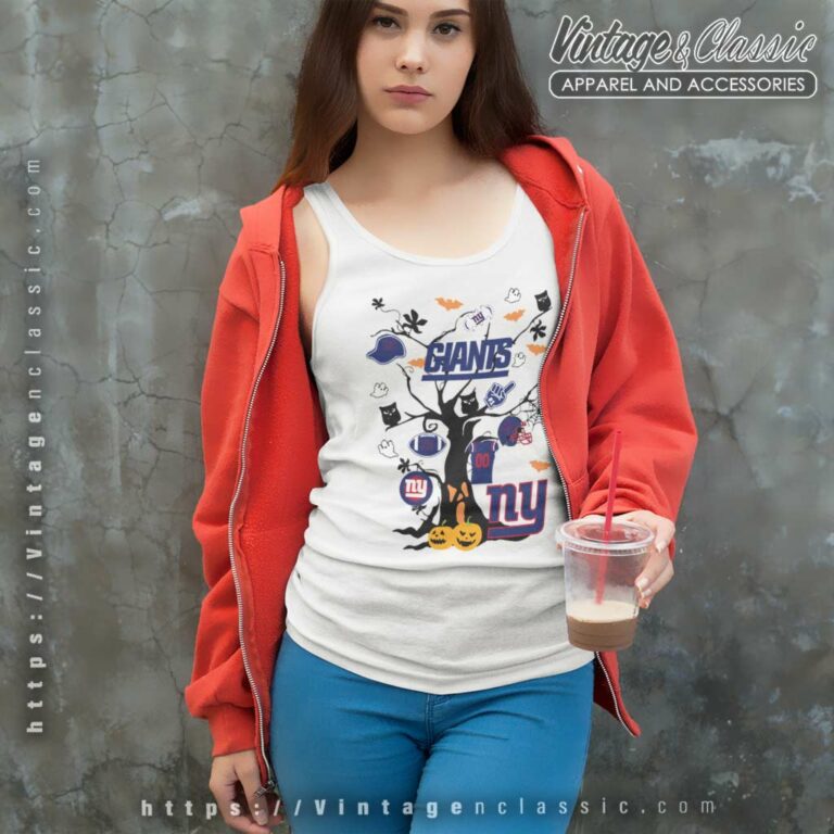 Tree Halloween New York Giants Tank Top Racerback Tree Halloween New York Giants Tank Top Racerback