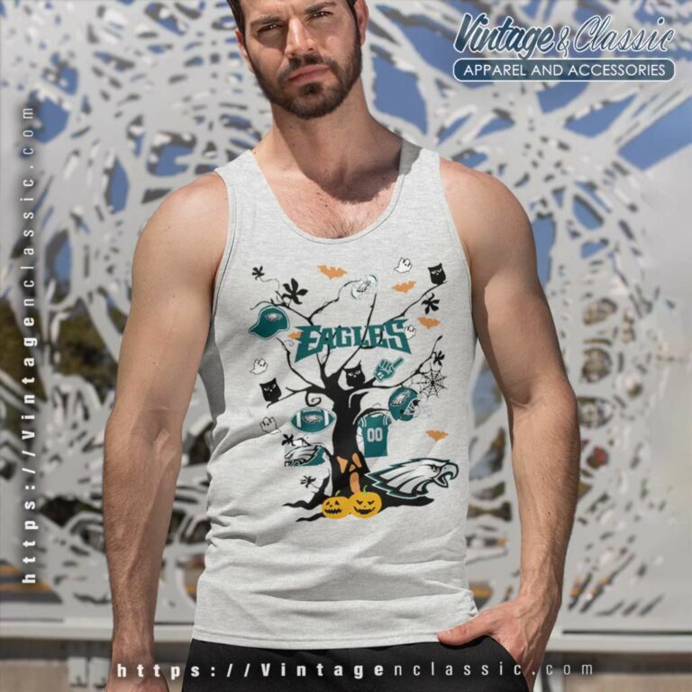 Tree Halloween Philadelphia Eagles Tank Top Racerback Tree Halloween Philadelphia Eagles Tank Top Racerback