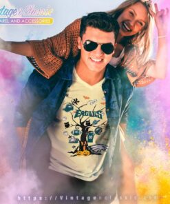 Tree Halloween Philadelphia Eagles V Neck TShirt