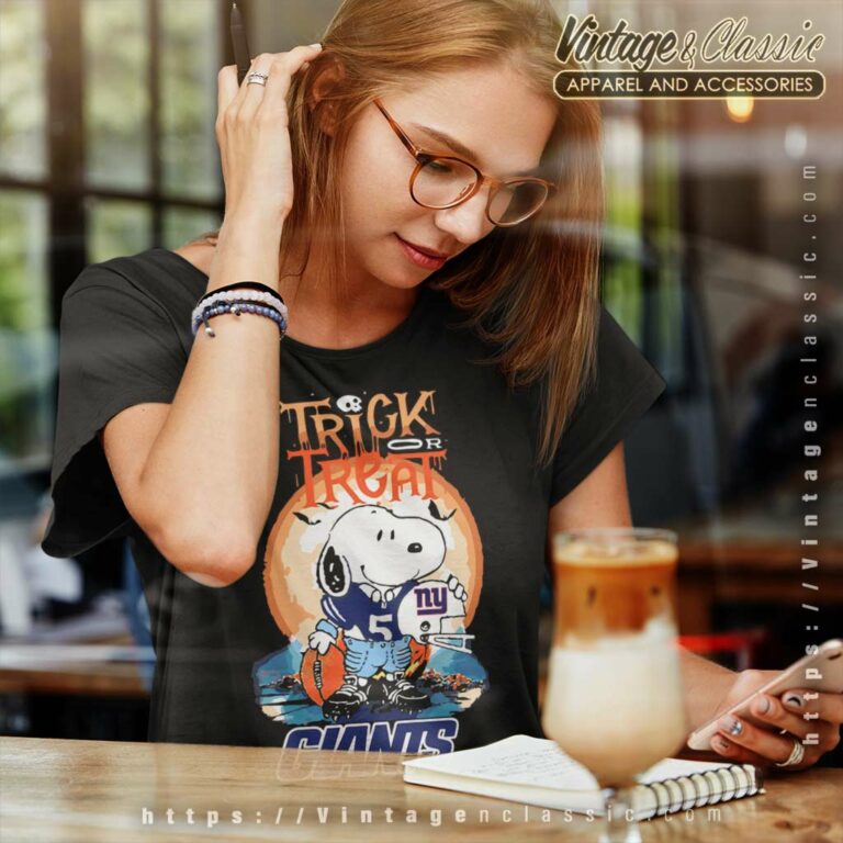Trick Or Treat Snoopy New York Giants Women TShirt Trick Or Treat Snoopy New York Giants Women TShirt