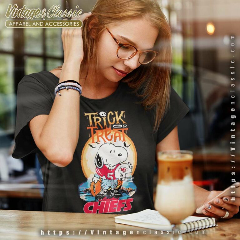 Trick Or Treat Snoopy Teams Kansas City Chiefs Women TShirt Trick Or Treat Snoopy Teams Kansas City Chiefs Women TShirt