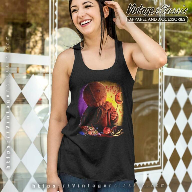 Trick R Treat Sam Halloween Tank Top Racerback Trick R Treat Sam Halloween Tank Top Racerback