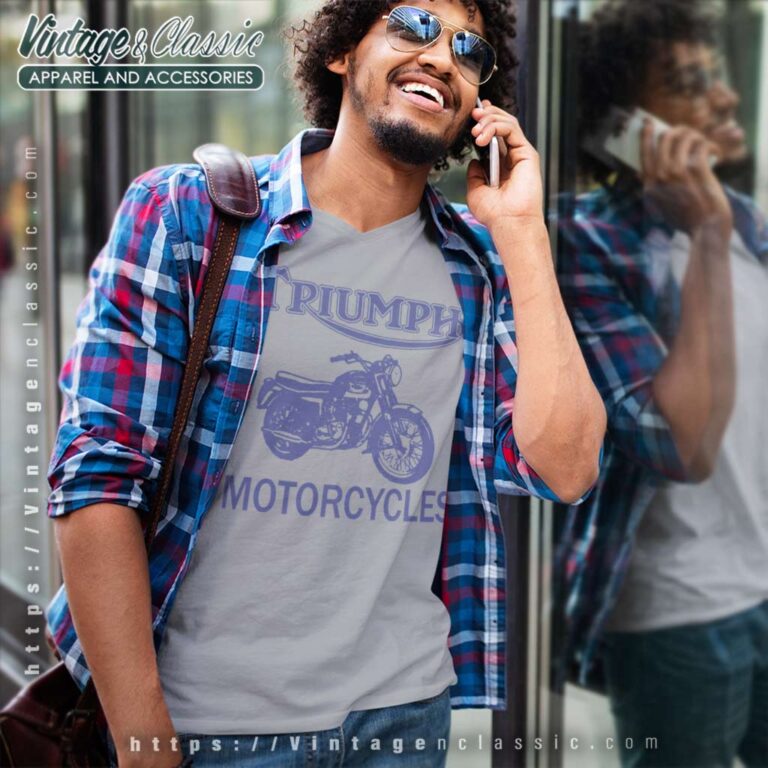 Triumph Motorcycles Bob Dylan Highway V Neck TShirt Triumph Motorcycles Bob Dylan Highway V Neck TShirt