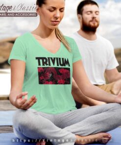 Trivium Double Dragon V Neck TShirt