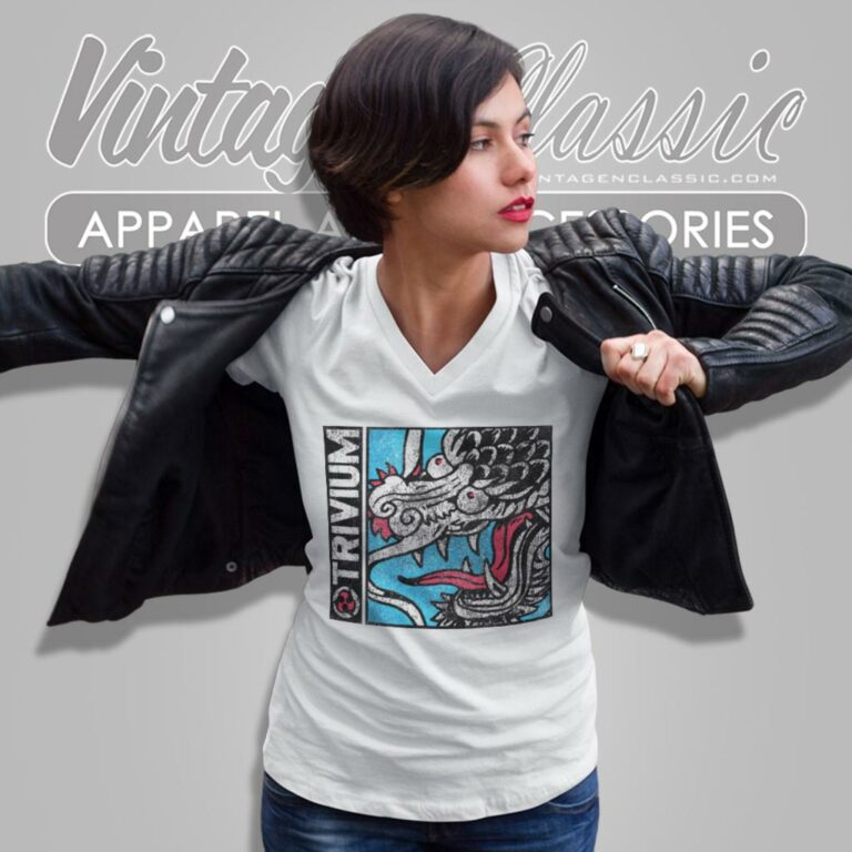 Trivium Dragon V Neck TShirt Trivium Dragon V Neck TShirt